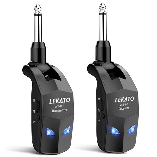 Lekato Wireless Guitar System 2.4Ghz Guitar Transmitter Rece