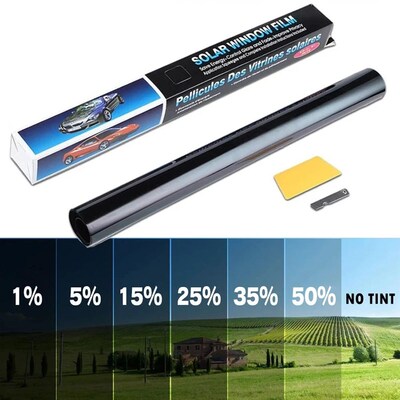 1 Roll Car Window Tint Film 1/5/15/25/35/50 Percent Car UV P
