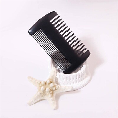 Double sided wood beard comb 1pc, beard and cheek double-sid