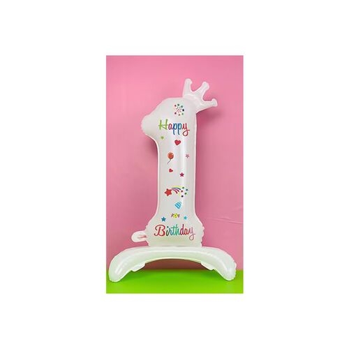 32inch White Crown Digital Balloons Ins Style Aluminum Film
