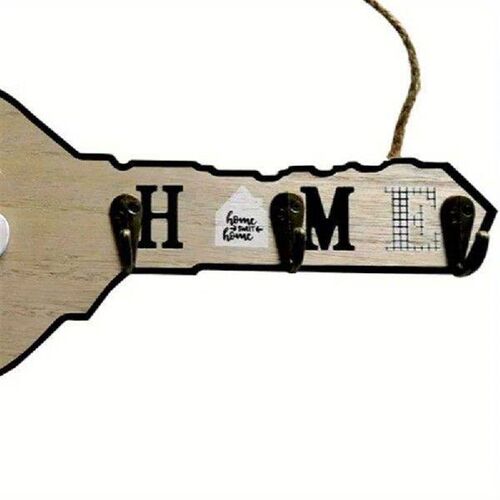 1PC Wooden keyhook - easy to install Wall decoration Used