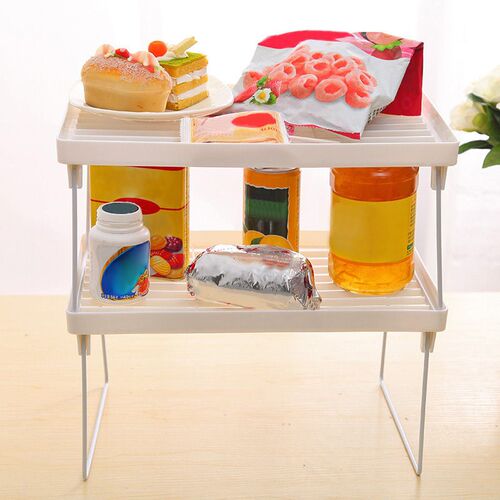 1 Pcs Storage Rack Shelf Foldable Holder Organizer Stackable