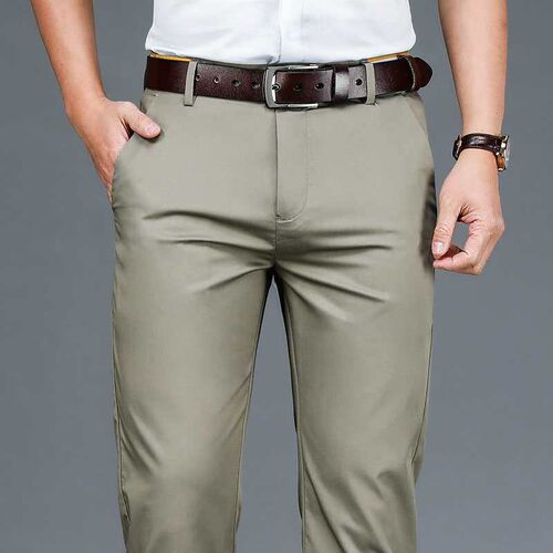 Ice Silk Straight Casual Pants Mens High Waist Spring an Su