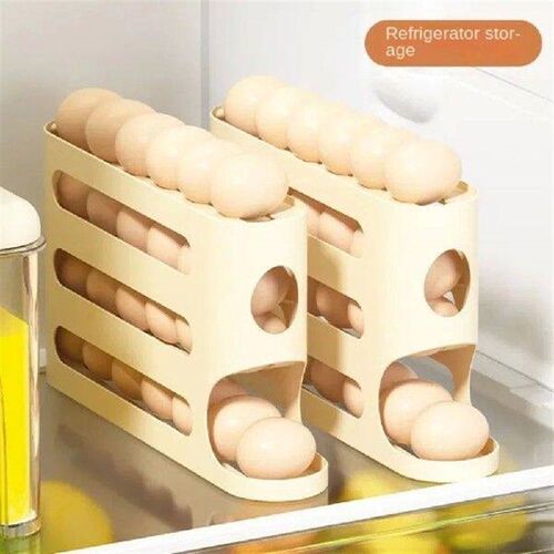 Transparent Egg Storage Box Large Capacity Space-saving