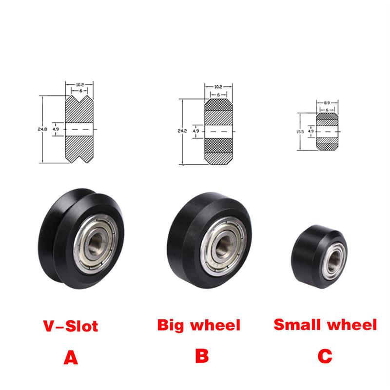 12/24pcs CNC Openbuilds Plastic POM Wheel with 625zz Idler P - 实物图