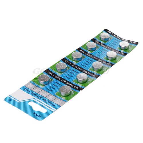10Pcs AG13 A76 LR44 357A S76E G13 Button Coin Shaped Cell Ba
