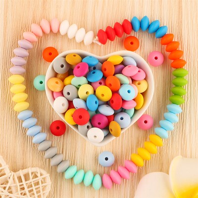 Kovict 100/500/1000/2000Pcs Baby Lentils Beads Silicone Bead