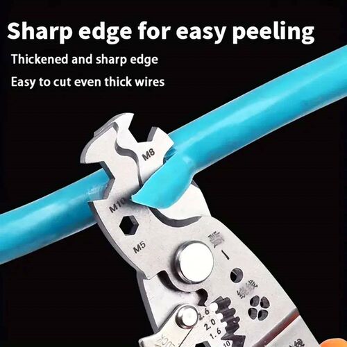 8 In 1 Cable Cutting Wire Stripper 8 Inch Scissor Stripping