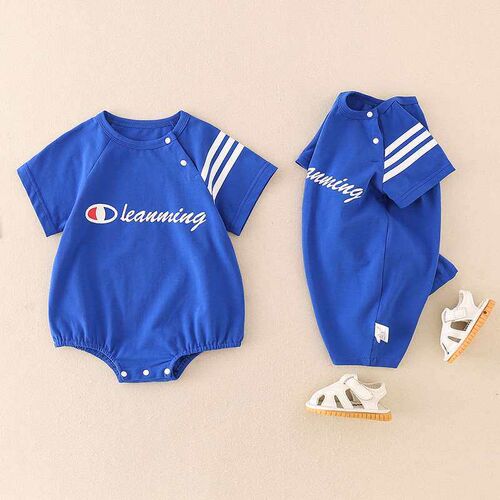 Baby Ins Style Climbing Suit Summer Clothes Thin Wrap-up Sui