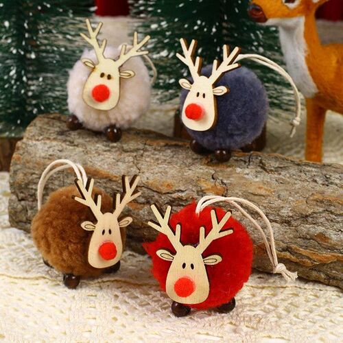 Felt Elk for Christmas Tree Pendant Accessories Crafts Xmas