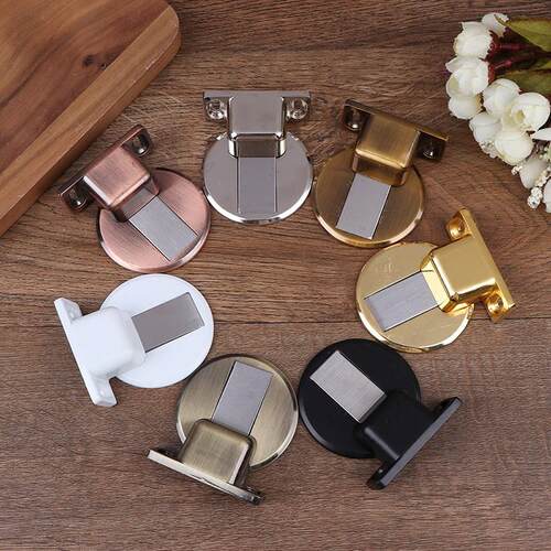 1pc Magnetic Stainless Steel Door Stopper Hidden Door Holder