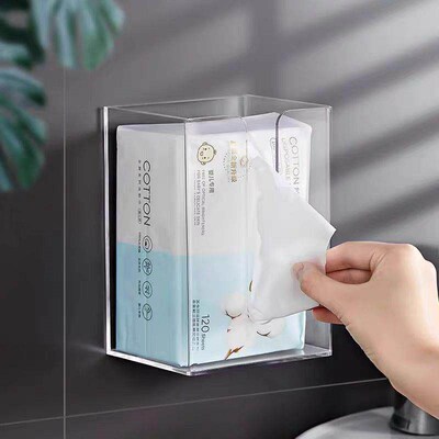 Tissue Box Punch-Free Wall-Mounted Tissue Box Face Towel