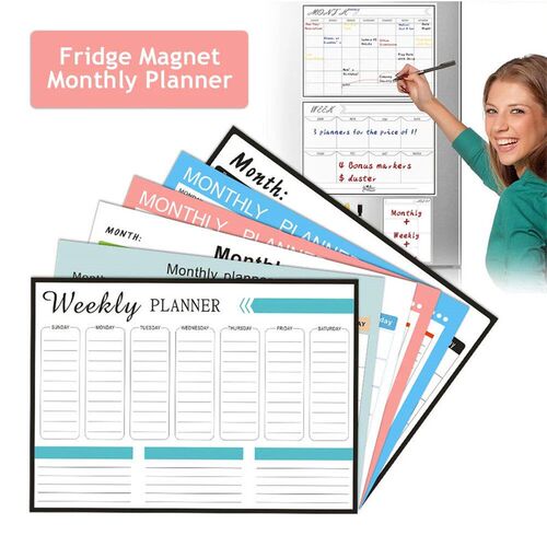 Magnetic Dry Erase Monthly Calendar Set-Magnetic White Board