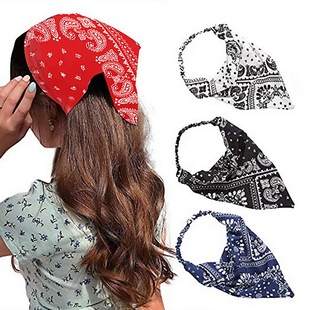 Vintage Accessories Bandana Women Print Elastic Hair Bands H