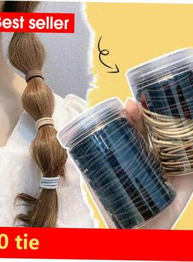 Hair+rope+rubber+band+female+high+elasticity+black+hair+tie1