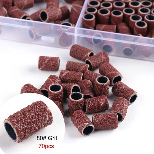 210pcs/Box Sanding Cap Bands For Electric Manicure Machine 1