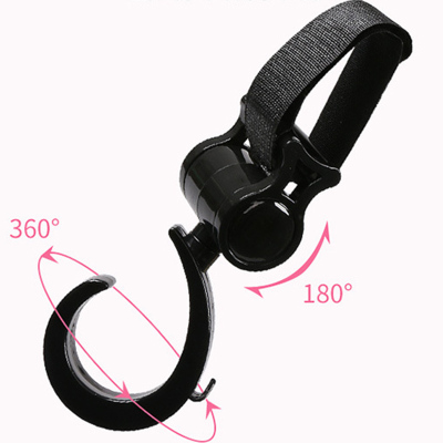 2pcs Baby Hanger Baby Bag Stroller Hooks Pram Rotate 360 Deg