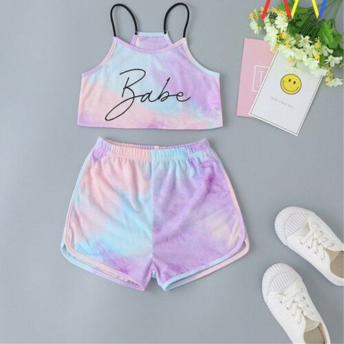 Summer 2Piece Baby Girls Boys Outfits Children Clothing Slin