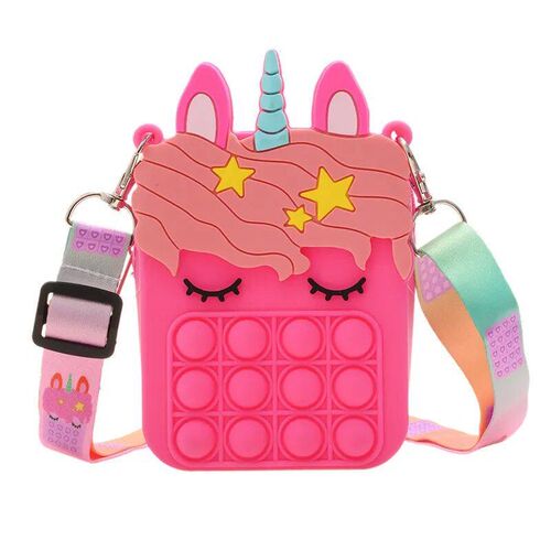 37 styles Fidget Toys Silicone Push Bubble Crossbody Bag Sen