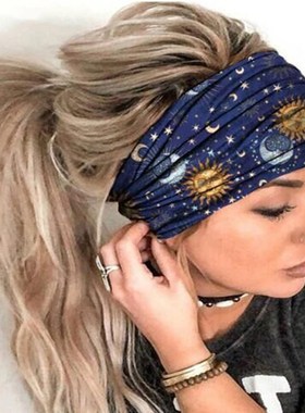 Bohemia Wide Cotton Stretch Women Headbands Headpiece Head W