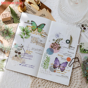 Kawaii Plant Zoecor Bag Nature Flower Sticker 40pc PET