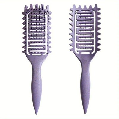 3 in 1 Curl Define Styling Brush Hollow Out Detangling Hair