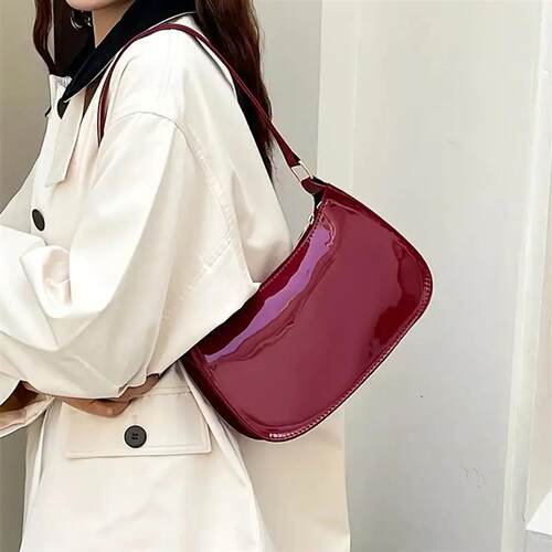 Red high-end bag for women, retro hand-held underarm bag, fo
