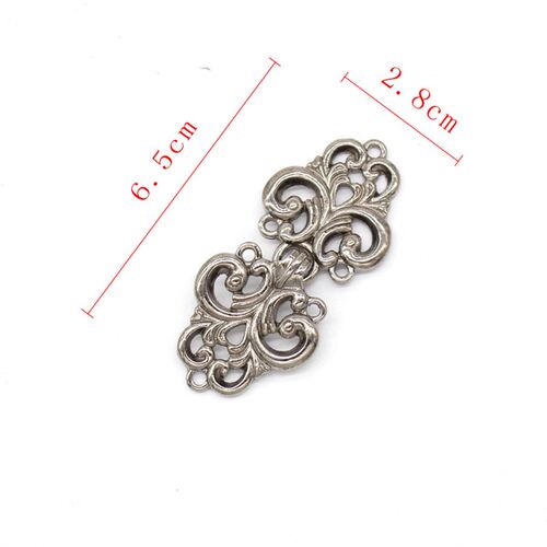 Vintage Moire Alloy Buckle Tang Suit Hanfu Cheongsam Hook Bu