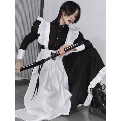 Vintage Maid Cafe Workwear Cosplay Costumes Party Wairess Ou