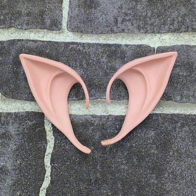 1Pair Halloween Latex Elf Ears High Simulation Soft Harmless