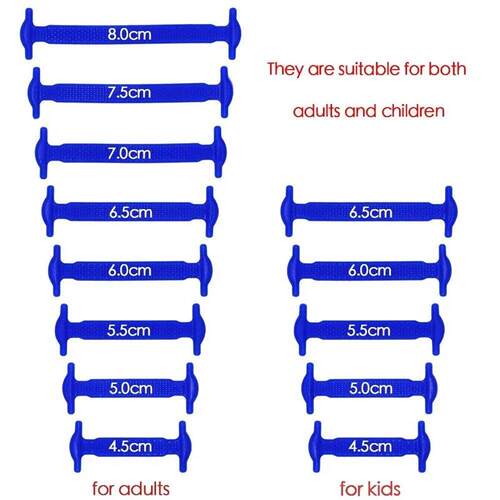 16Pcs/Set Silicone Elastic Shoelaces Elastic Shoe Laces Spec