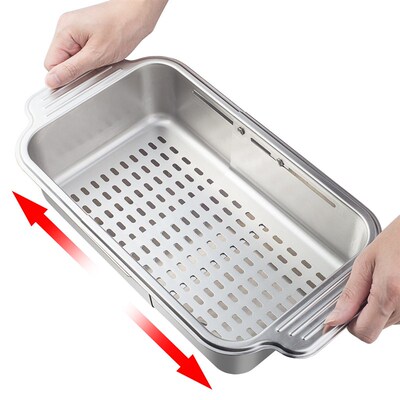 Spot 304 Stainless Steel Kitchen Sink Drain Basket Retracle