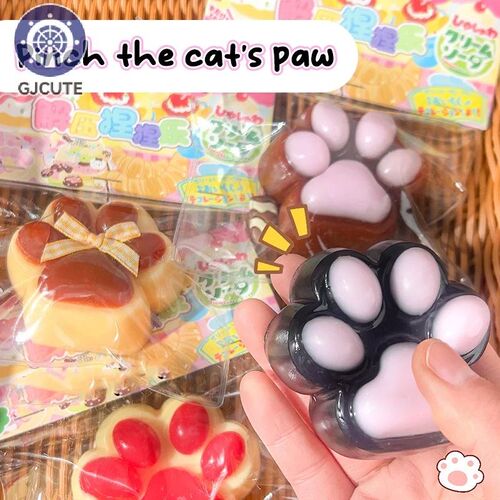 Cat Paw Mochi Taba Squishy Fidget Toy Cute Plush Cat Paw Sil