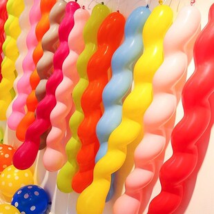 Helium Spiral Latex Balloons: Long Twist Screw Balloons