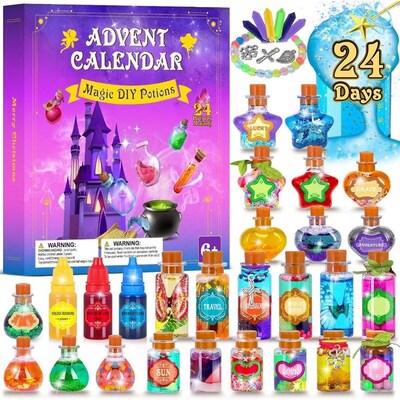 Advent Calendar 2025 for Girls 24 Days Magic DIY Potion Kit