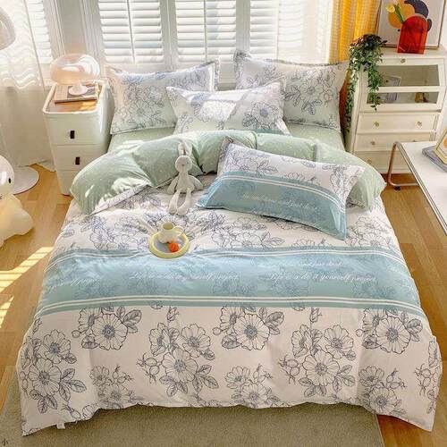 Bed sheets set quilt duvet cover pillow cases bedding 4 sets