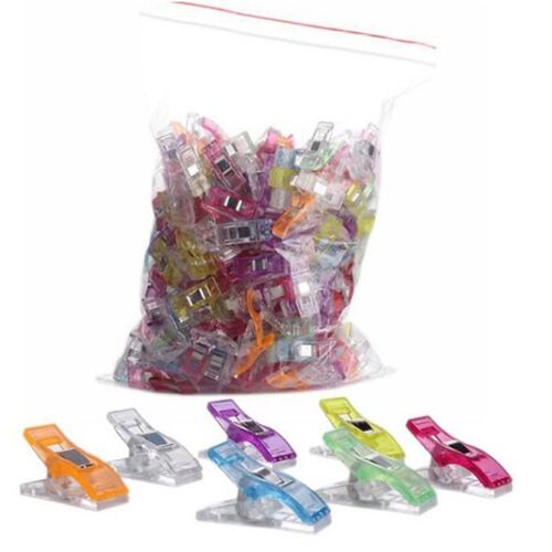 50 mixed plastic clips for DIY quilting fabric sewing proces