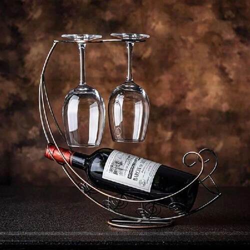 Creative Metal Wine Rack Hanging Wine Glass Holder Bar