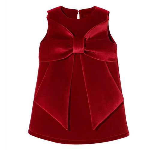 INS Childrens Dress Childrens Christmas Dress Big Bow Vest