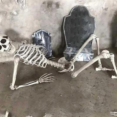 70CM Halloween Human Skeleton Haunted House Hanging Props Ho