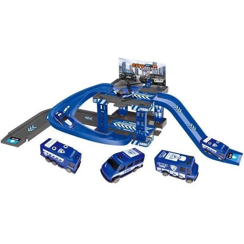 Kids Rail Parking Lot Toys Multi-Storey Car Parking Building