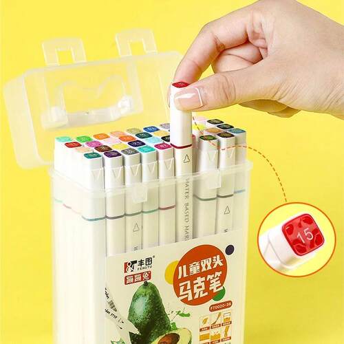 12/18/24/36/48 Highlighter Color Pen Double-Headed Color Mar