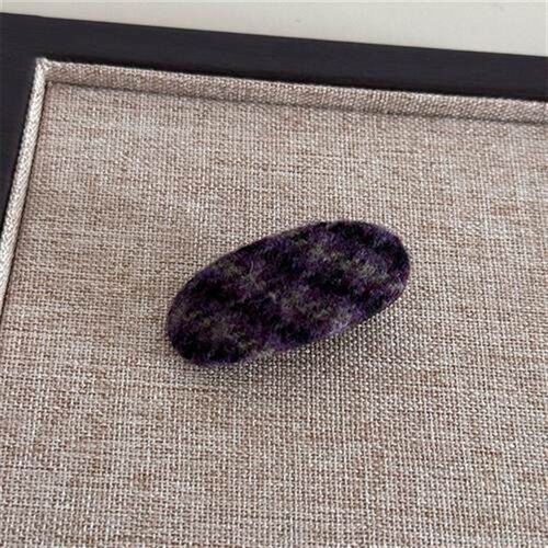 Retro Plaid Fabric Duckbill Clip Side BB Clip Autumn Winter