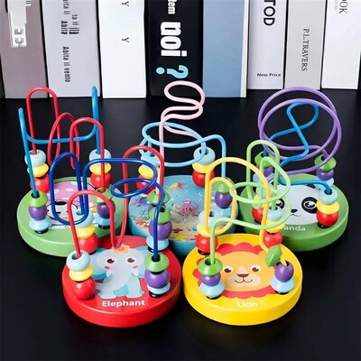 1pc little Colorful Wooden Roller Coaster Educational Circle