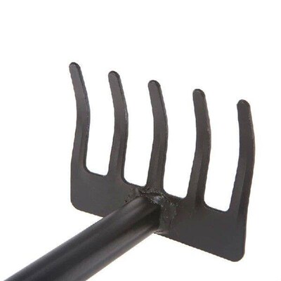 1Pc Portable Digging Tool Mini Steel Rake For Home Garden