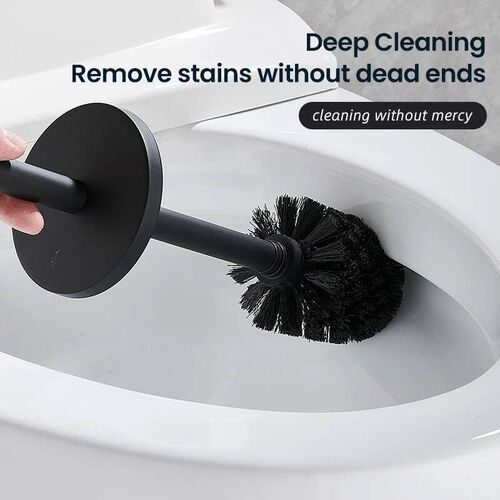 Stainless Steel Bathroom Toilet Brush Holder Accessories Bla