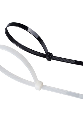 塑料捆扎带8*0mm白色黑色固定器束线带自锁式尼龙勒死狗捆绑绳