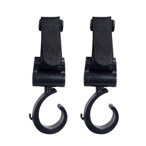 2pcs Baby Hanger Baby Bag Stroller Hooks Pram Rotate 360 Deg