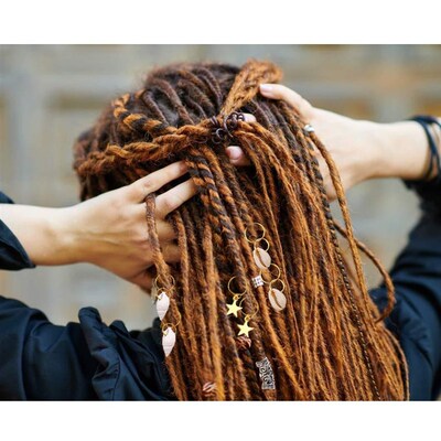 African Hair Rings Beads Cuffs Tubes Hair Braids Accessories