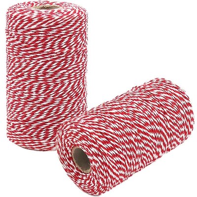 100M/Roll Cotton Bakers Twine String Cord Rope Two-color Cot